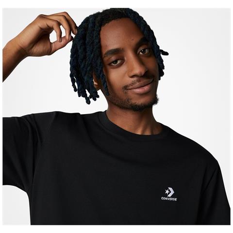Go-to Embroidered Star Chevron Standard-fit T-shirt 10023876-a02, Unisex, Nero, S - Foto 4