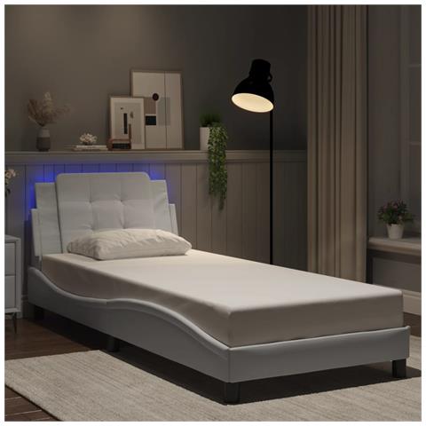 Lusso Casadino - Giroletto Con Led Senza Materasso Zadar Bianco 80x200 Cm - Foto 8