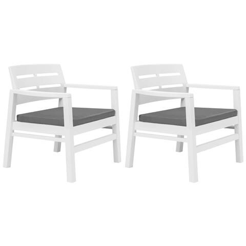 Lusso Casadino -  Set Salotto Da Giardino 3 Pz In Plastica Bianco - Foto 1