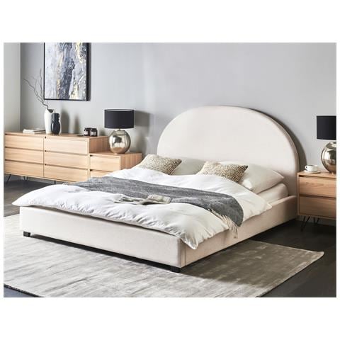 Letto Tessuto Vaucluse 160 X 200 Cm Bianco Sporco - Foto 1