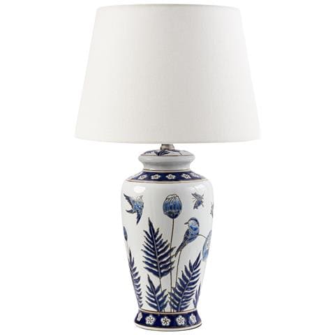 Lampada Da Tavolo Bijela Porcellana Bianco/blu - Foto 2