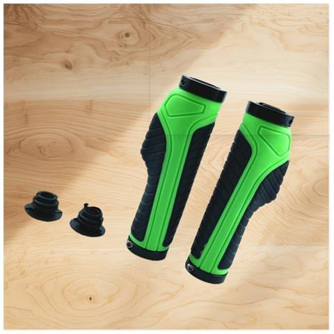 Impugnature Ergonomiche Per Manubrio Bici Con Doppia Chiusura - Green - Foto 3