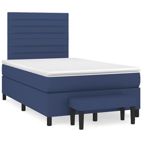 Giroletto a Molle con Materasso Blu 120x190 cm in Tessuto - Foto 2