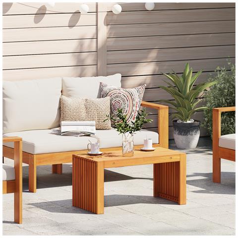 Tavolino da caffè 70x35x35 cm Legno Massello Acacia - Foto 2