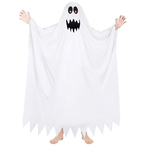 Costume Da Fantasma Di Halloween Per Bambini Bianco Taglia M 115-130 Cm - Foto 1