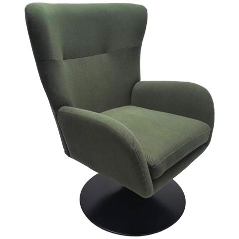 Poltrona Claire - Verde - Velluto - 72x81x97 Cm - Foto 1