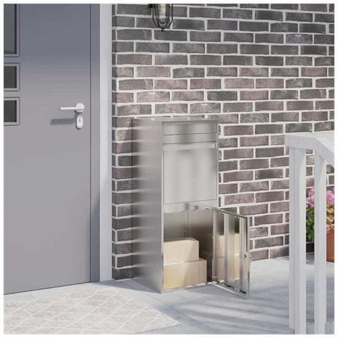 Cassetta per pacchi Nero 41 x 38 x 103 cm Acciaio inossidabile - Foto 2