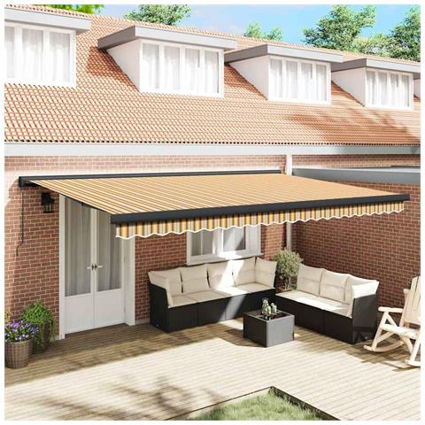 Tenda Retrattile Multicolore 500 × 300 cm Tessuto e Metallo - Foto 2