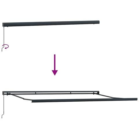 Tenda Retrattile Multicolore 500 × 300 cm Tessuto e Metallo - Foto 9