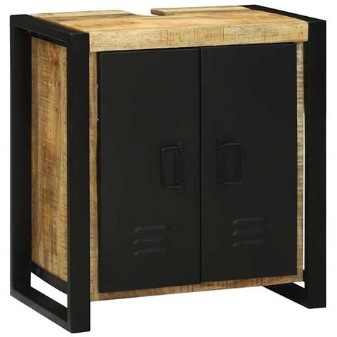 Mobile Lavabo Marrone 55 x 35 x 60 cm Legno massello di mango - Foto 1