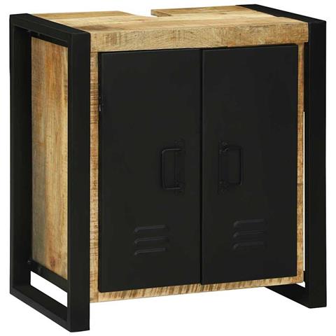 Mobile Lavabo Marrone 55 x 35 x 60 cm Legno massello di mango - Foto 2