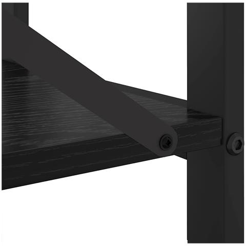 Libreria Rovere nero 60 x 30 x 48.5 cm Legno multistrato - Foto 9