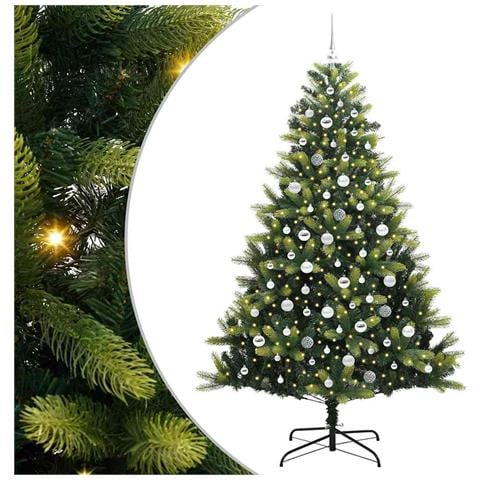 Albero di Natale Artificiale a Cerniera con 300 LED 210 cm - Foto 1