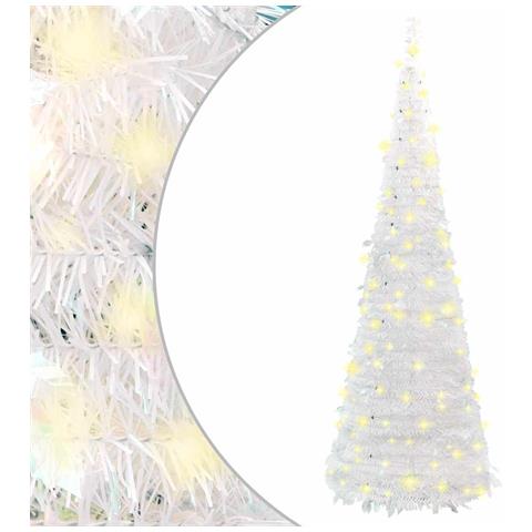 Albero di Natale Artificiale Pop-up con 100 LED Bianco 150 cm - Foto 1