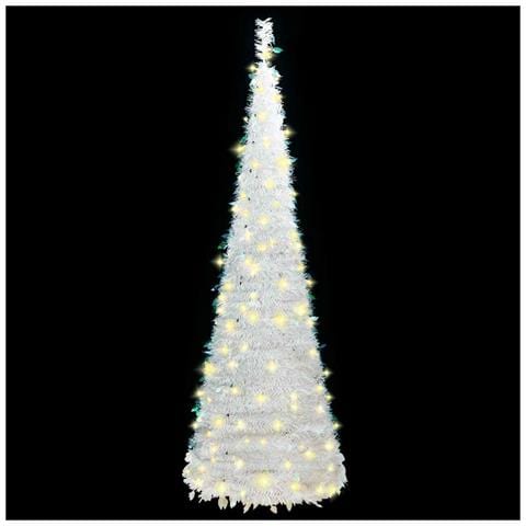 Albero di Natale Artificiale Pop-up con 100 LED Bianco 150 cm - Foto 2
