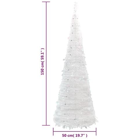 Albero di Natale Artificiale Pop-up con 100 LED Bianco 150 cm - Foto 9