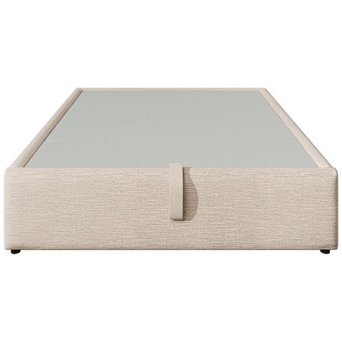 Letto Matrimoniale In Lino Naturale Con Design Elegante E Contenitore - Foto 3