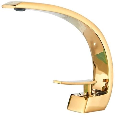 Rubinetto per lavabo da bagno, Blackswan, tipo M174, modello oro, misura 22 cm - Foto 1