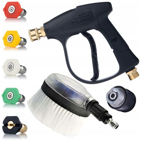Set Accessori Idropulitrice Jetkit - Pistola 300 Bar, 5 Ugelli Qc, Adattatore Lavor Hq, Spazzola Rotante | Compatibile Con Lavor, Karcher - Foto 1