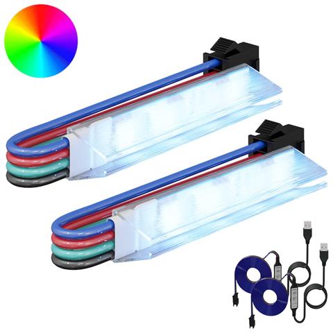 Striscia LED 2 pcs Nero e Bianco 1745 mm Rame e plastica - Foto 1