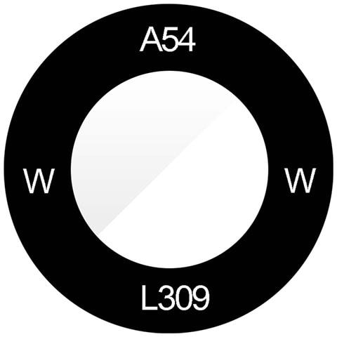 Lente Fotocamera Per Galaxy A54 5g Riparazione Vetro Sensore Principale, Nero Trasparente - Foto 2