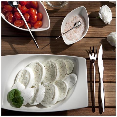 Tulipani Extra Set 24 posate acciaio inox 18/0 nichel free - Servizio per 6 Persone - forchetta, coltello, cucchiaio e cucchiaino - Design che ricordi i fiori tulipani - scatola regalo - Foto 3