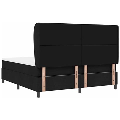 Letto a molle con materasso Nero 180 x 200 cm Tessuto - Foto 9
