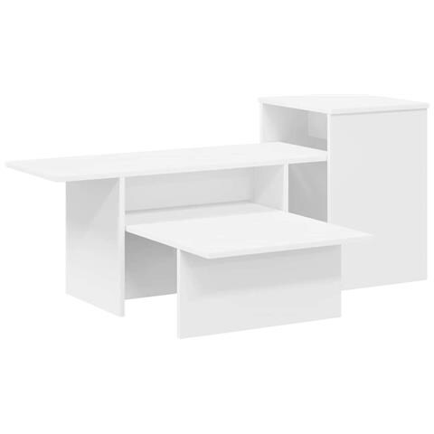 Tavolo consolle Bianco 91,5 x 35 x 38,5 cm Legno multistrato - Foto 1