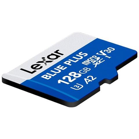 Blue Plus Scheda di memoria MicroSD da 128 GB UHS-I con adattatore SD, velocità di lettura fino a 170 MB /s C10 / A2 / U3 / V30 microSDXC - Foto 2