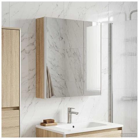 Mobiletto per specchio da bagno Rovere Sonoma - Foto 2