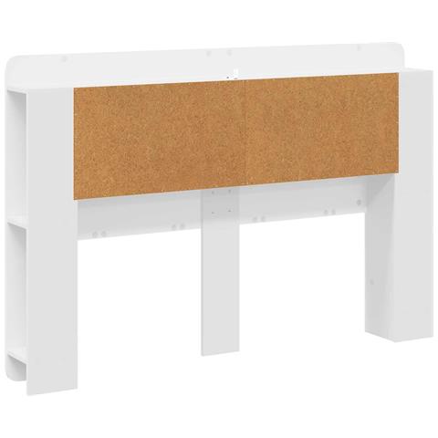 Testata del letto Bianco Lucido Legno ingegnerizzato - Foto 2