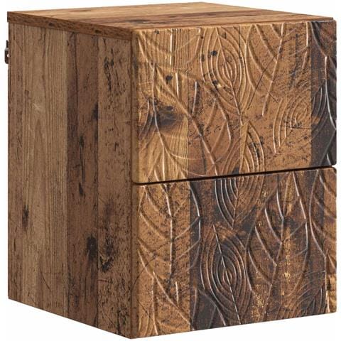 Mobiletto da notte a muro Legno antico 34,5 x 33 x 40 cm - Foto 1