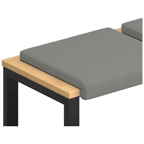 Cuscino per panchina 4 pz Velvet testurizzato Grigio Scuro - Foto 1