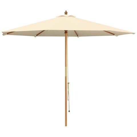 Ombrello da giardino Ø 300 x 248 cm Legno di Eucalipto Massello - Foto 1