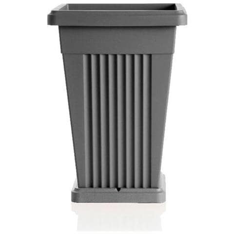 Vaso Roma Con Sottovaso Colore Grigio - Foto 1