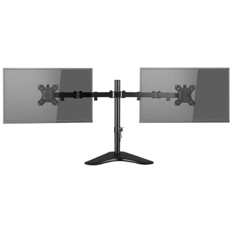 Doppia Staffa Monitor 32" con Regolazione a Sfioramento fino a 8Kg Nero - Foto 2