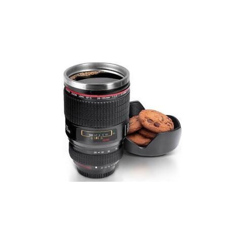 Tazza Obiettivo Fotocamera Bicchiere Cuplens Ef 24-105mm Portabiscotti Colazione Biscotti - Foto 3