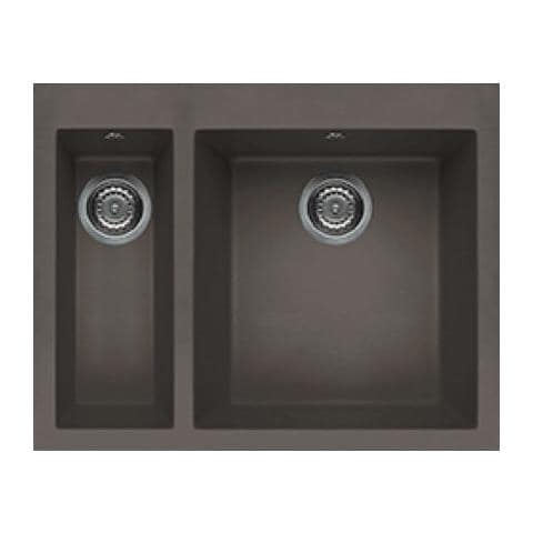 Lavello Quadra 150 Keratek Plus 59x50 cm 2 vasche Colore Dove Grey 93 - Foto 1