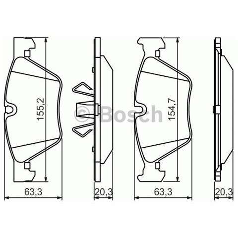 Kit Pastiglie Freno Bp1027 0.986.494.117 - Foto 3