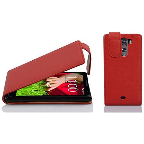 Custodia Compatibile Con Lg G2 Mini In Rosso Cremisi - Coperchio Protettivo In Design Flip Realizzato In Similpelle Testurizzata - Foto 1