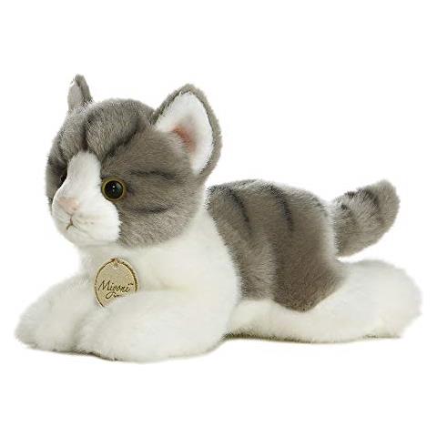 Aurora Miyoni Tabby Cat 8"" 10813 Grigio E Bianco Peluche Per Bambini - Foto 1