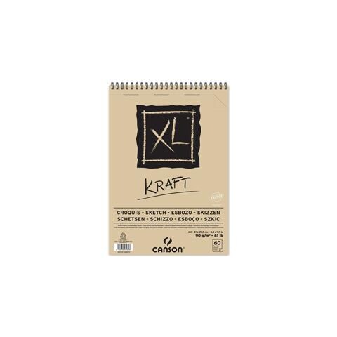 Album Spiralato Lato Corto Xl Kraft A4 60 Fg. 90 Gr. Canson - Foto 1