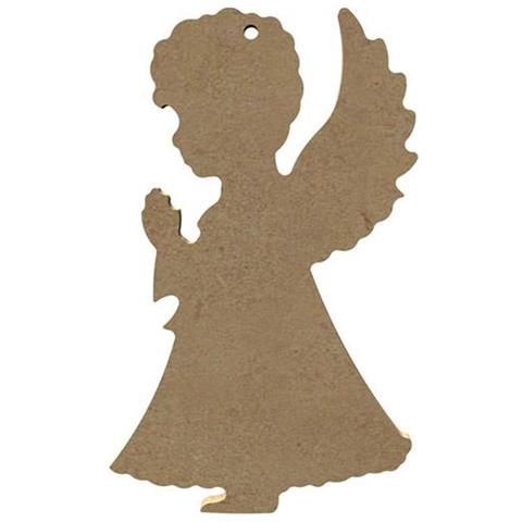 Angelo Di Preghiera In Legno Mdf Da Decorare - 15 X 9 Cm - Foto 1
