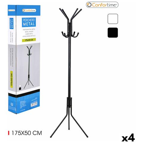Attaccapanni Da Terra Confortime Metallo 175 X 50 Cm (4 Unità) - Foto 1