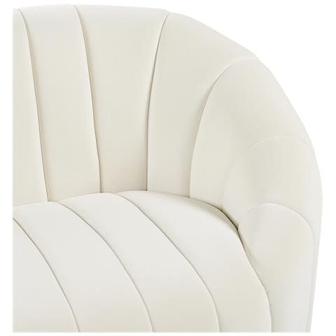 Divano 3 Posti Malung Velluto Bianco Sporco - Foto 2