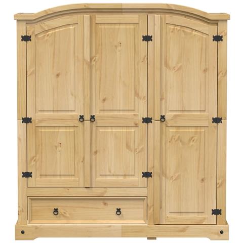 Armadio Corona 151,5x52x170 cm in Legno Massello di Pino - Foto 2