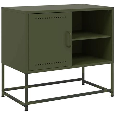 Mobile Tv Verde Oliva 68x39x60,5 Cm In Acciaio - Foto 1
