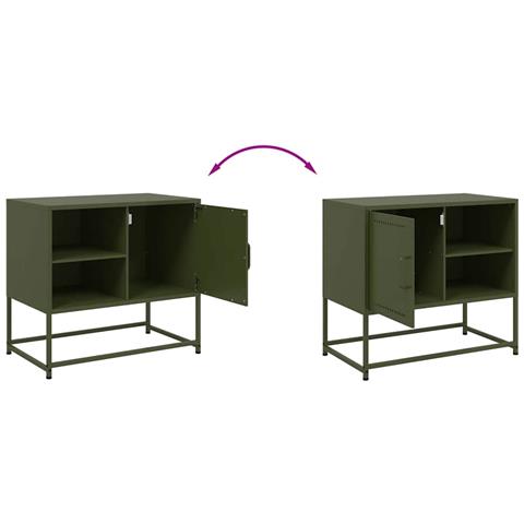 Mobile Tv Verde Oliva 68x39x60,5 Cm In Acciaio - Foto 10