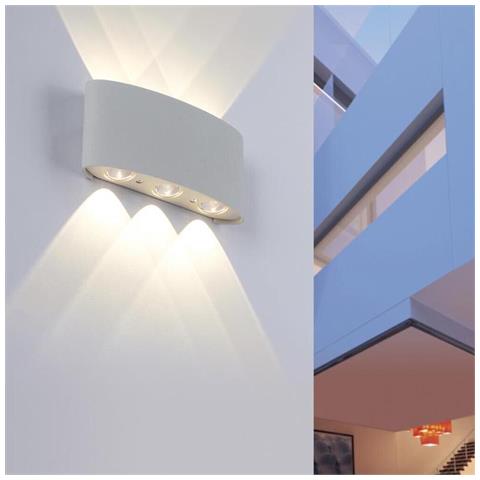 Applique Led Luce Naturale Faretto 16 W Lampada Da Parete 6 Cob Ip65 Es68gn - Foto 1