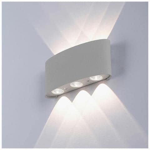 Applique Led Luce Naturale Faretto 16 W Lampada Da Parete 6 Cob Ip65 Es68gn - Foto 2